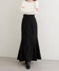 natural couture(ナチュラルクチュール) 【WEB限定】ハートウエスト起毛マーメイドスカート
