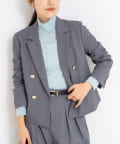 NOLLEY'S(ノーリーズ) 《セットアップ対応》ウォッシャブルウール混ツイルショートジャケット