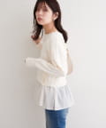 natural couture(ナチュラルクチュール) 取り外し裾フリル付きニット