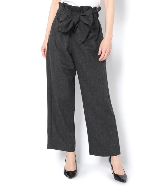 Doudou ヘリンボーンリボンベルトパンツ Outlet アウトレット レディース Pal Closet パルクローゼット パルグループ公式ファッション通販サイト