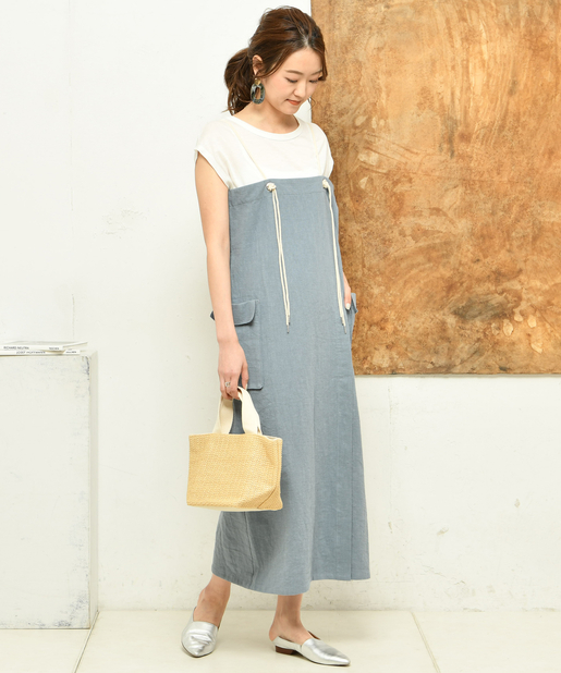 Doudou リネン吊りワンピース Outlet アウトレット レディース Pal Closet パルクローゼット パルグループ公式ファッション通販サイト