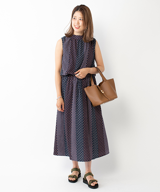 柄ストライプウエスト絞りワンピース Prose Verse プロズヴェール レディース Pal Closet パルクローゼット パルグループ公式ファッション通販サイト