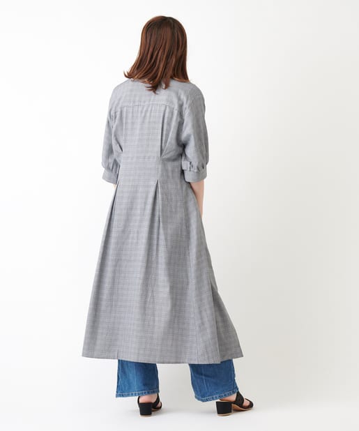綿ローングレンチェックシャツワンピース Prose Verse プロズヴェール レディース Pal Closet パルクローゼット パルグループ公式ファッション通販サイト