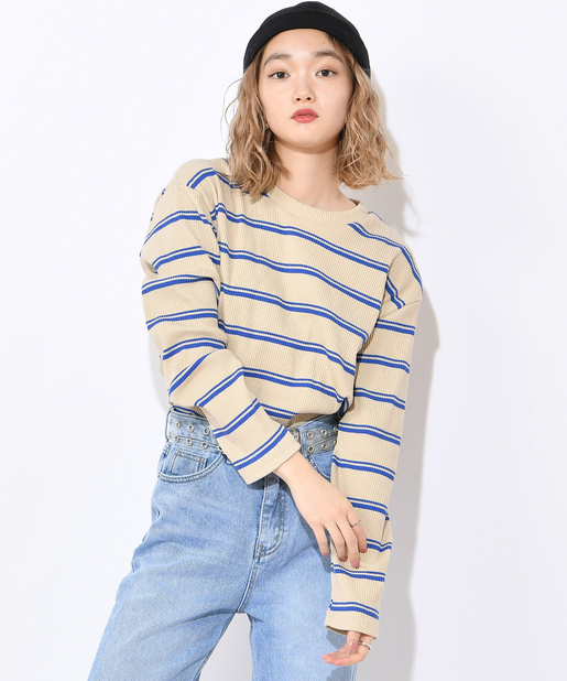 Rasvoa マルチボーダーロンt Outlet アウトレット レディース Pal Closet パルクローゼット パルグループ公式ファッション通販サイト