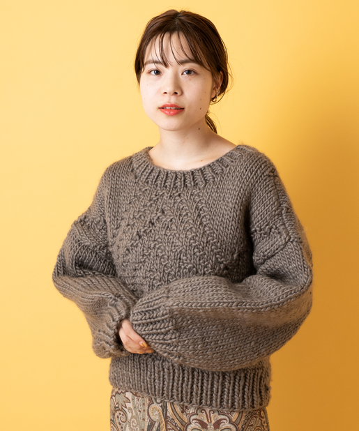 沖縄店】ポカラショートジャガードハンドニット - Kastane