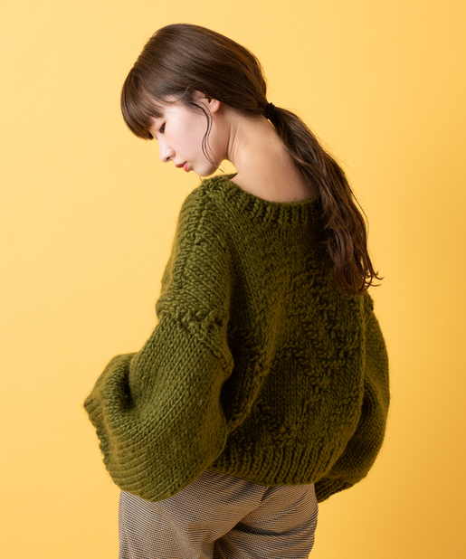沖縄店】ポカラショートジャガードハンドニット - Kastane