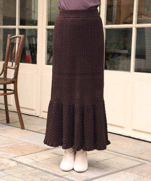 切替え ニットロングスカート One After Another Nice Claup ワンアフターアナザー ナイスクラップ レディース Pal Closet パルクローゼット パルグループ公式ファッション通販サイト