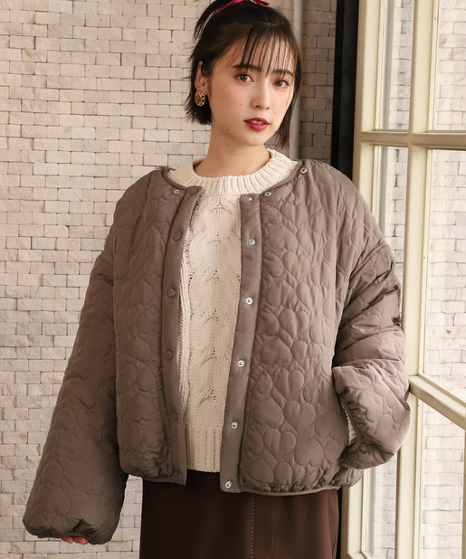 ハートキルティング ボアリバーシブルブルゾン One After Another Nice Claup ワンアフターアナザー ナイスクラップ レディース Pal Closet パルクローゼット パルグループ公式ファッション通販サイト