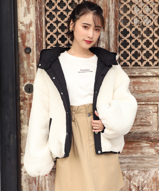 ハートキルティング ボアリバーシブルブルゾン One After Another Nice Claup ワンアフターアナザー ナイスクラップ レディース Pal Closet パルクローゼット パルグループ公式ファッション通販サイト