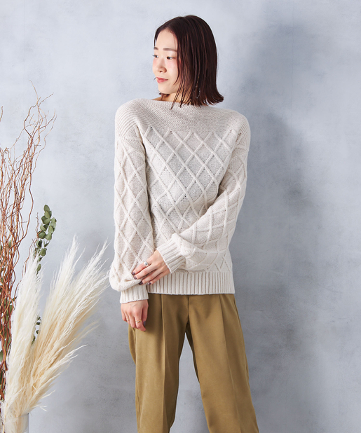 アーガイル編みボートネックニット Prose Verse プロズヴェール レディース Pal Closet パルクローゼット パルグループ公式ファッション通販サイト