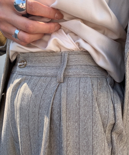 Chez toi(シェトワ) 【スッキリ見え】セット/ワイドテーパードパンツ