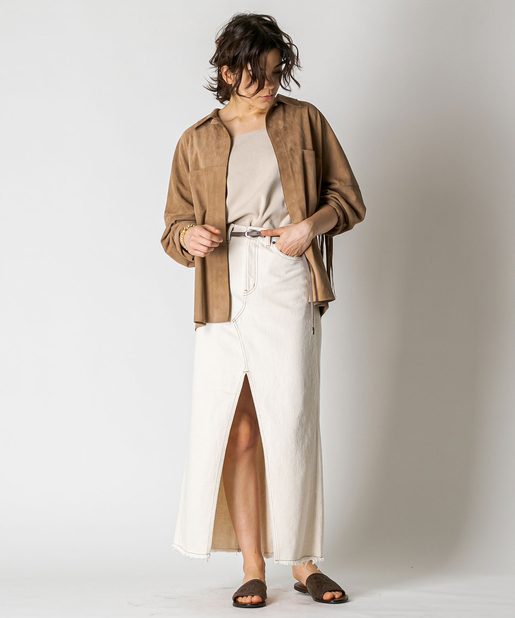 ホワイトデニムフレアロングスカート Whim Gazette ウィム ガゼット レディース Pal Closet パルクローゼット パルグループ公式ファッション通販サイト