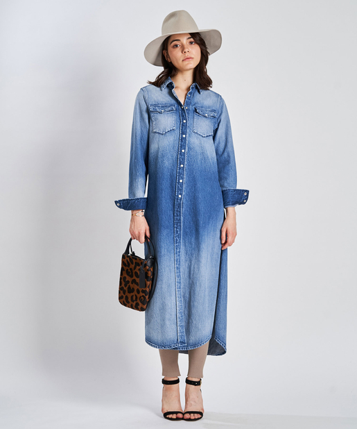 デニムロングシャツワンピース Whim Gazette ウィム ガゼット レディース Pal Closet パルクローゼット パルグループ公式ファッション通販サイト