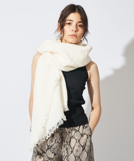 アソースメレ　ロンハーマンベルギーリネンストール　オフホワイト ASAUCE MELERベルギーリネンストール | Goods | HER. Online Store