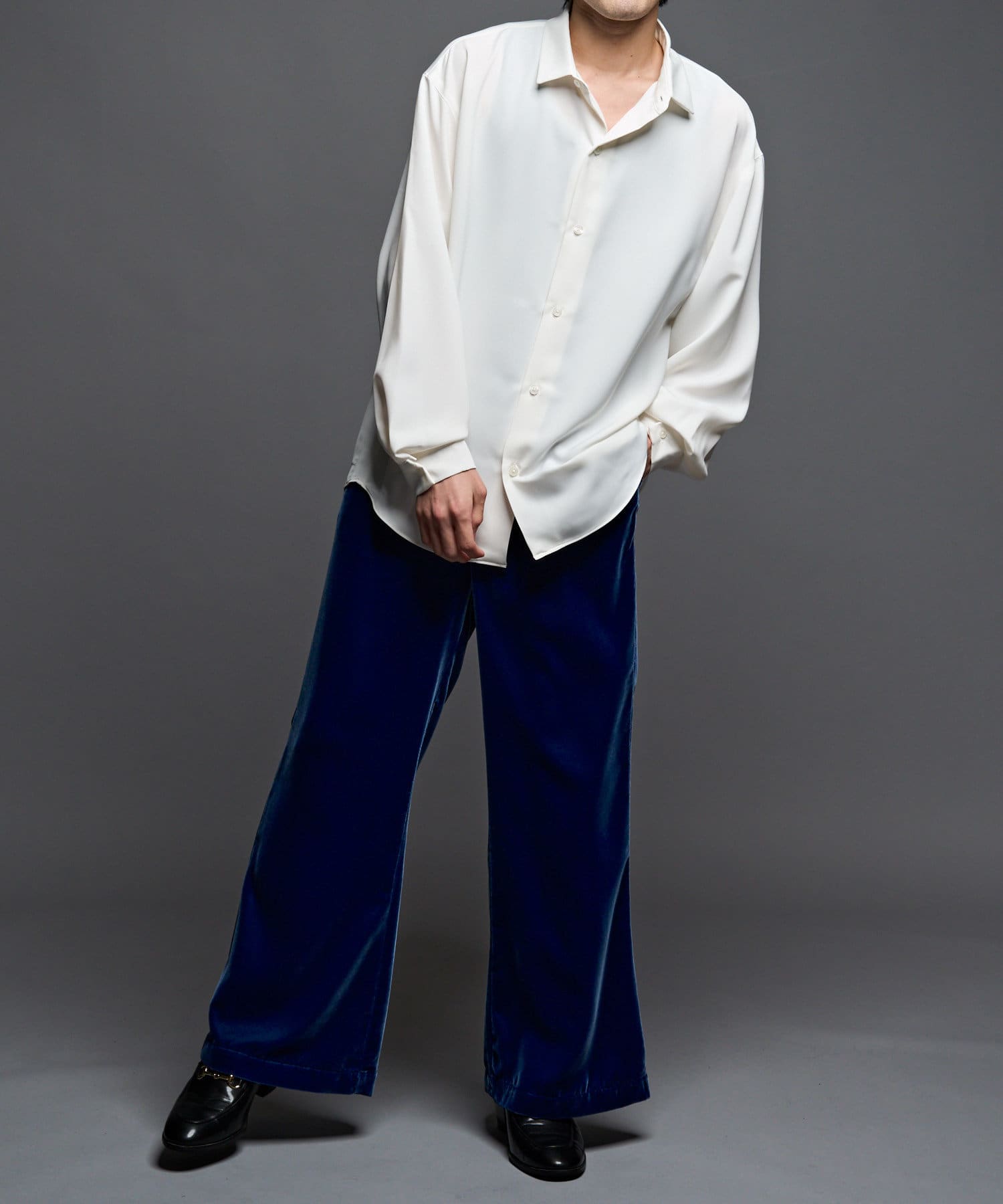 luis ルイス　ロングシャツ　オーバーサイズシャツ　シャツ　ストラップシャツ シャツ 売り最安