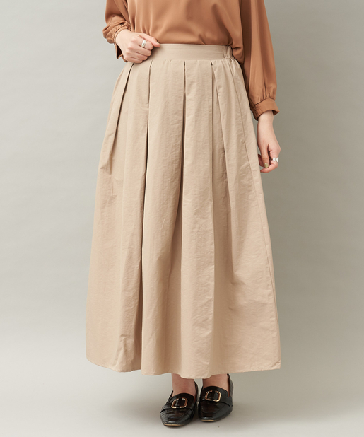 綺麗なａラインシルエット ビックタックハリ光沢スカート Chez Toi シェトワ レディース Pal Closet パルクローゼット パルグループ公式ファッション通販サイト