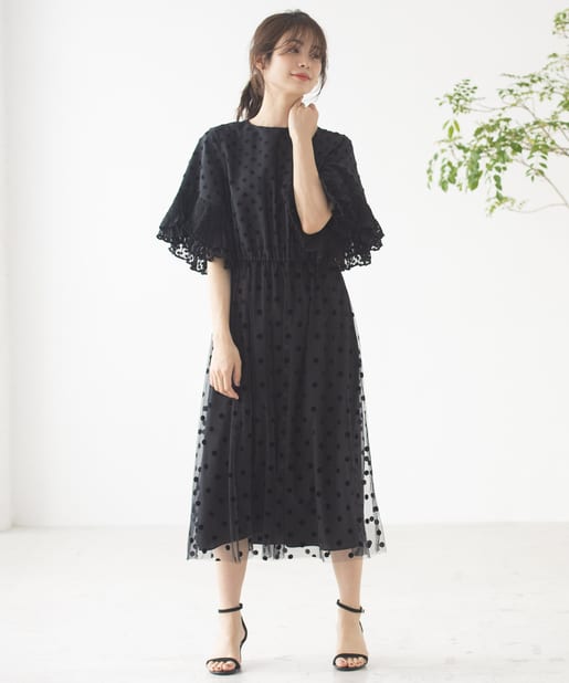 Muveil ミュベール ドットプリントワンピース La Boutique Bonbon ラブティックボンボン レディース Pal Closet パルクローゼット パルグループ公式ファッション通販サイト