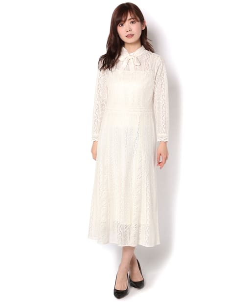 入学式 卒業式 謝恩会 セレモニー ストライプレースワンピース La Boutique Bonbon ラブティックボンボン レディース Pal Closet パルクローゼット パルグループ公式ファッション通販サイト