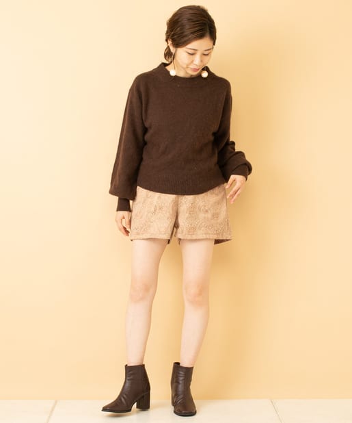 LINKABLE ジャガードショートパンツ 【シルバーS】 セール】ジャガードショートパンツ（その他パンツ
