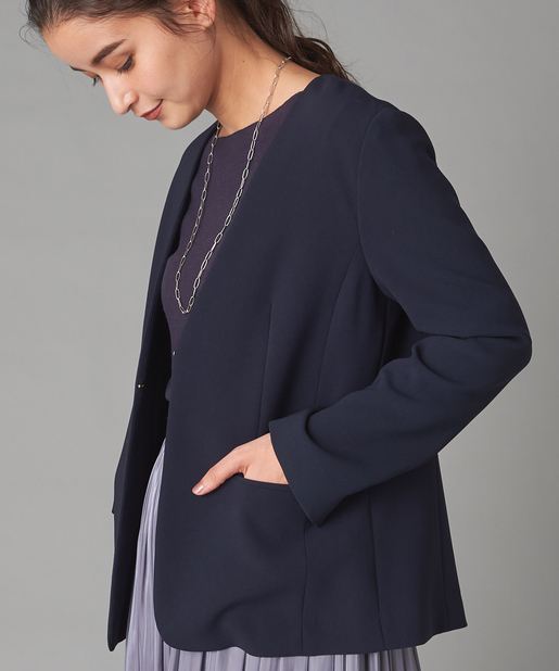 手洗い可 トリアセ混vネックジャケット La Boutique Bonbon ラブティックボンボン レディース Pal Closet パルクローゼット パルグループ公式ファッション通販サイト