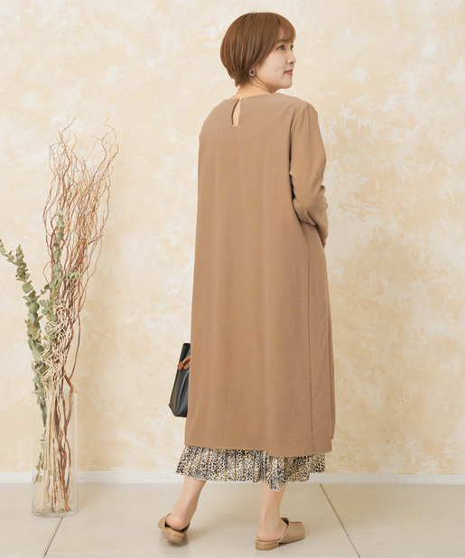 レオパード柄プリーツ切替スリット入りワンピース Prose Verse プロズヴェール レディース Pal Closet パルクローゼット パルグループ公式ファッション通販サイト