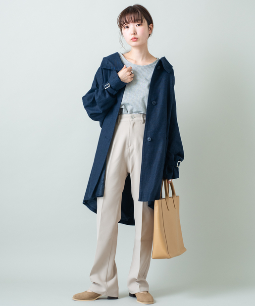 三宮店】リネンデザインハーフジャケット - Kastane(カスタネ