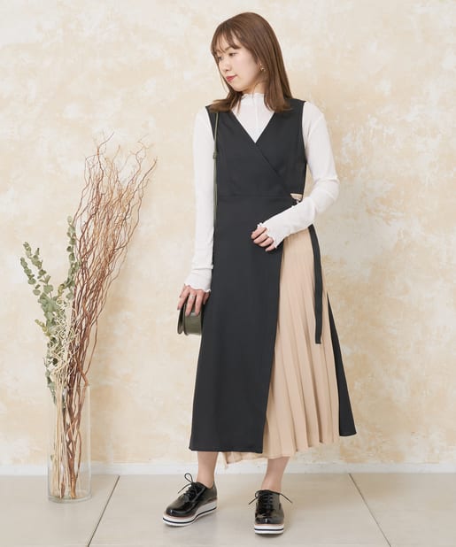 サイドプリーツベルト付きラップワンピース Prose Verse プロズヴェール レディース Pal Closet パルクローゼット パルグループ公式ファッション通販サイト