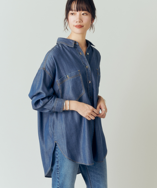 テンセルデニムビッグシャツ Shenery シーナリー レディース Pal Closet パルクローゼット パルグループ公式ファッション通販サイト