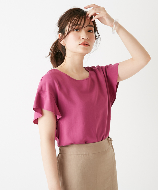 Discoat レーヨン袖フリルブラウス Outlet アウトレット レディース Pal Closet パルクローゼット パルグループ公式ファッション通販サイト