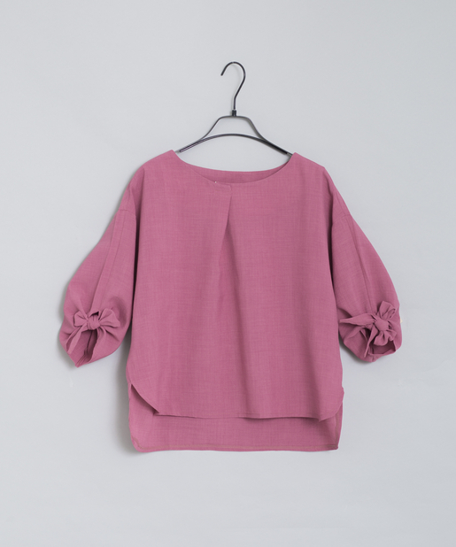 ふんわり袖で二の腕細見え リネンタッチ袖リボンブラウス Chez Toi シェトワ レディース Pal Closet パルクローゼット パルグループ公式ファッション通販サイト