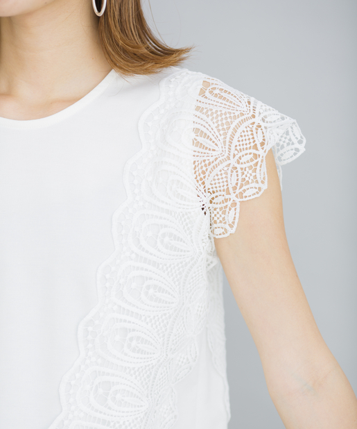 華奢見えデザイン モチーフレースtシャツ Prose Verse プロズヴェール レディース Pal Closet パルクローゼット パルグループ公式ファッション通販サイト