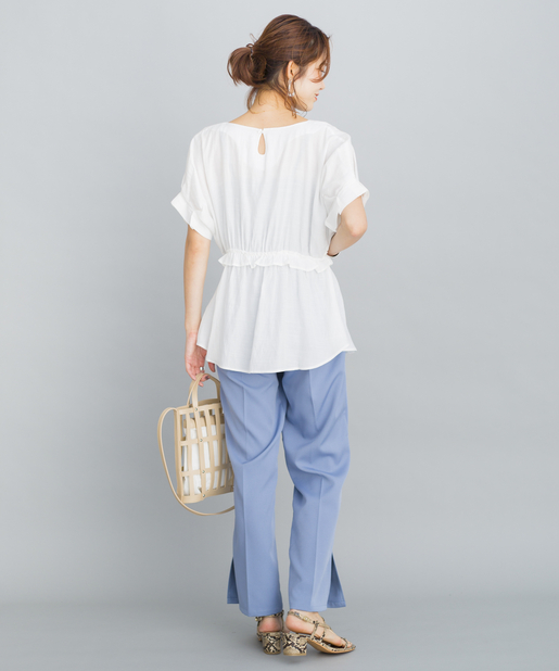 ゆるふわシルエット ピンチカフスウエストフリルブラウス Prose Verse プロズヴェール レディース Pal Closet パルクローゼット パルグループ公式ファッション通販サイト