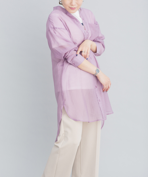 新品poet シアーカラーチュニックシャツONESIZE