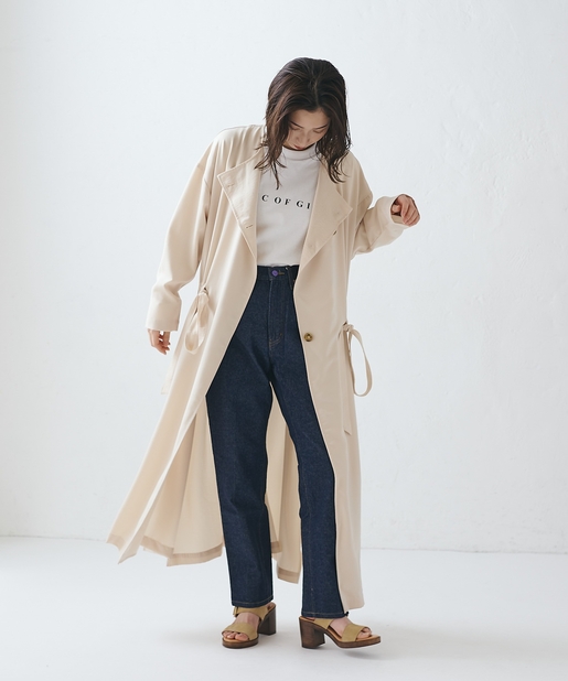 Ciaopanic Wボタンドロストコート とろみノーカラートレンチコート Outlet アウトレット レディース Pal Closet パルクローゼット パルグループ公式ファッション通販サイト