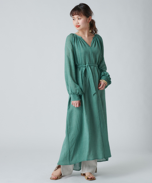 シアーストライプバックシャンワンピース Mystic ミスティック レディース Pal Closet パルクローゼット パルグループ公式ファッション通販サイト