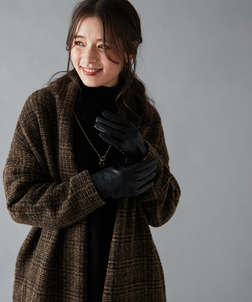 un dix cors(アンディコール) 【《カーディガン感覚で着れる軽アウター》手洗い可】チェックエアリートッパーコート