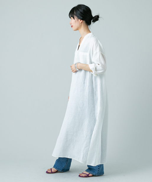 ヘンリーネックリネンマキシワンピース Shenery シーナリー レディース Pal Closet パルクローゼット パルグループ公式ファッション通販サイト