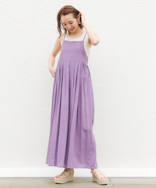 ✨夏のお値引きご相談ok期間⭐️くすみピンクのドット柄フラメンコワンピース tocco closet（トッコ クローゼット）の「フリルビックカラー