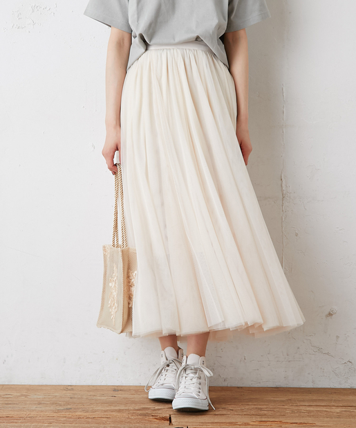 チュールレーススカート Nice Claup Outlet ナイスクラップ アウトレット レディース Pal Closet パルクローゼット パルグループ公式ファッション通販サイト