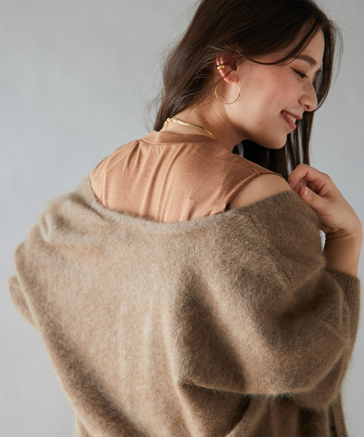 un dix cors(アンディコール) 【毎年好評の上質ニット】ラクーン2WAYプルオーバー