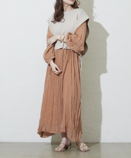 シャイニーワッシャーロングワンピース Mystic ミスティック レディース Pal Closet パルクローゼット パルグループ公式ファッション通販サイト