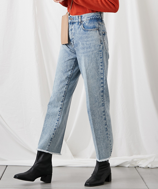 センタープレスデニムパンツ Discoat ディスコート レディース Pal Closet パルクローゼット パルグループ公式ファッション通販サイト