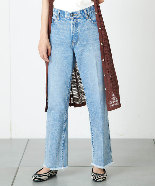 センタープレスデニムパンツ Discoat ディスコート レディース Pal Closet パルクローゼット パルグループ公式ファッション通販サイト