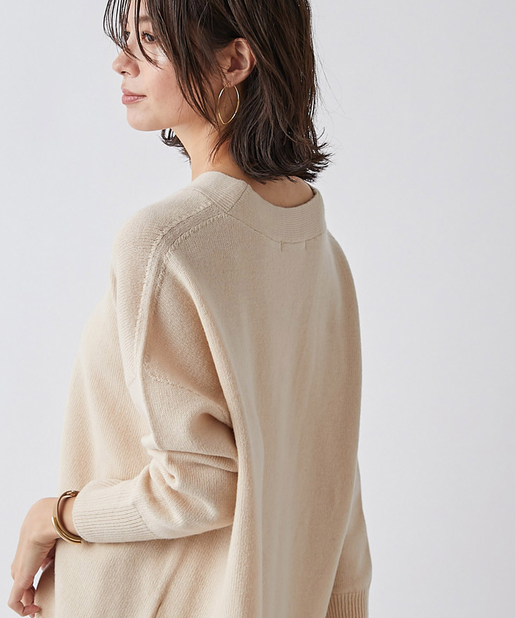 un dix cors(アンディコール) 【定番の人気ニット】フェルモVネックルーズニット