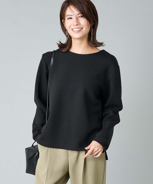 un dix cors(アンディコール) 【《柔らかな着心地》手洗い可】ダンボールプルオーバーカットソー