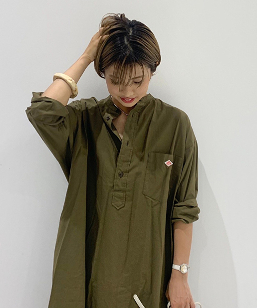 売れ筋がひクリスマスプレゼント Danton タイプライターバンドカラーシャツワンピース ロングワンピース Popschooltwenterand Nl