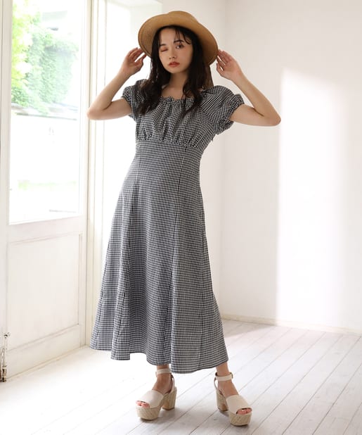 Black White パフスリーブワンピース One After Another Nice Claup ワンアフターアナザー ナイスクラップ レディース Pal Closet パルクローゼット パルグループ公式ファッション通販サイト