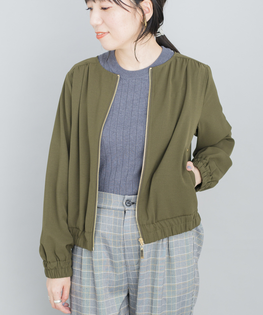 首元スッキリで上品な印象 ノーカラージャケット Chez Toi シェトワ レディース Pal Closet パルクローゼット パルグループ公式ファッション通販サイト