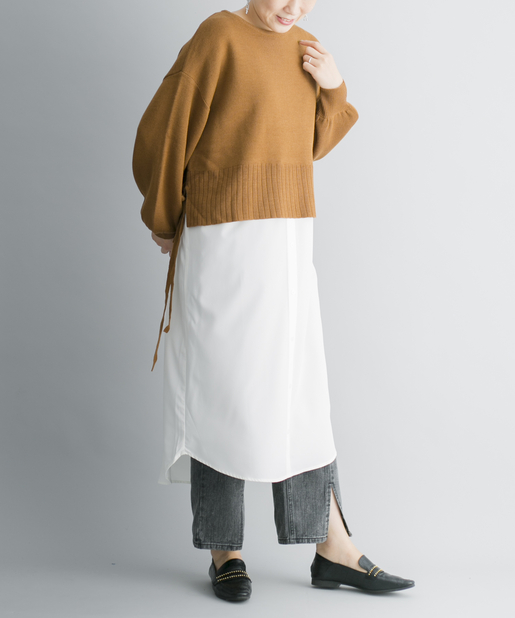 レイヤードスタイルが1枚で完成 裾シャツドッキングワンピース Prose Verse プロズヴェール レディース Pal Closet パルクローゼット パルグループ公式ファッション通販サイト