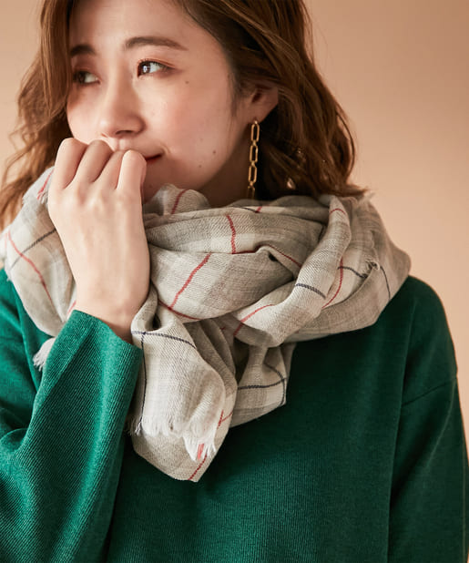 un dix cors(アンディコール) 【MARFA(マーファ)】チェックウールストール